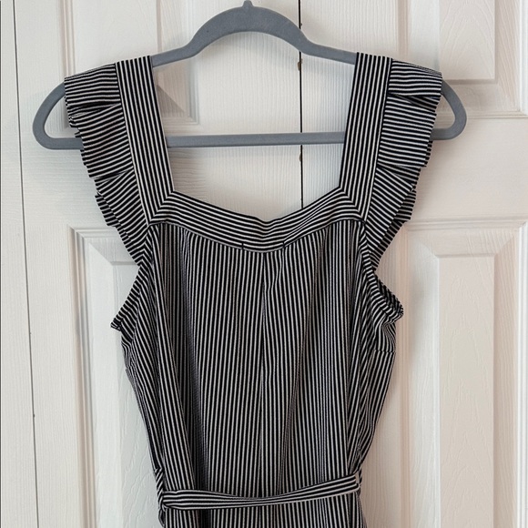 Monteau Black and White Striped Jumpsuit - Picture 8 of 8